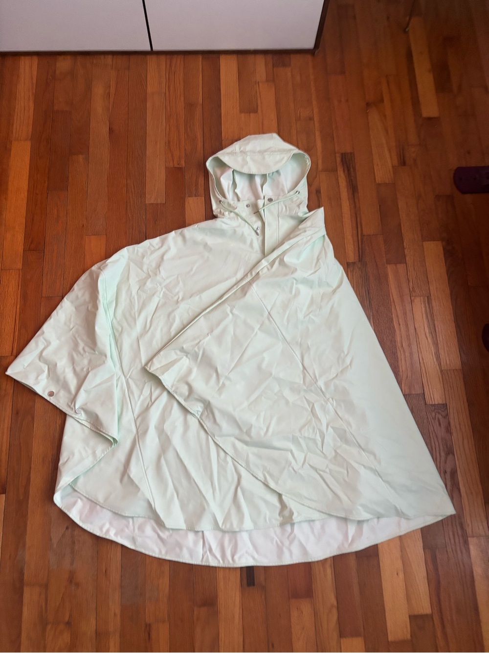 Rains Mint Green Hooded Rain Cape